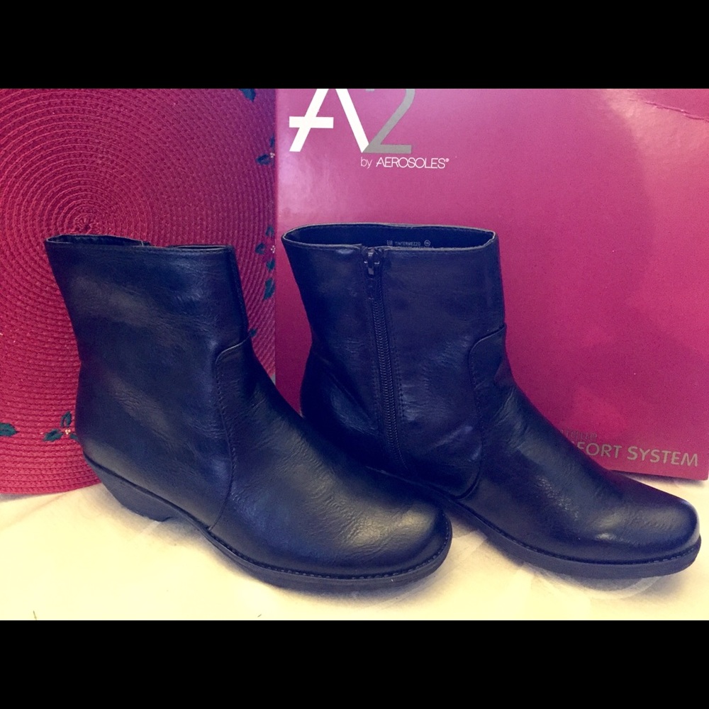 New Aerosoles Black Ankle Boots